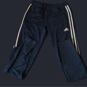 Adidas Kids Dark Blue Joggers with White Stripes